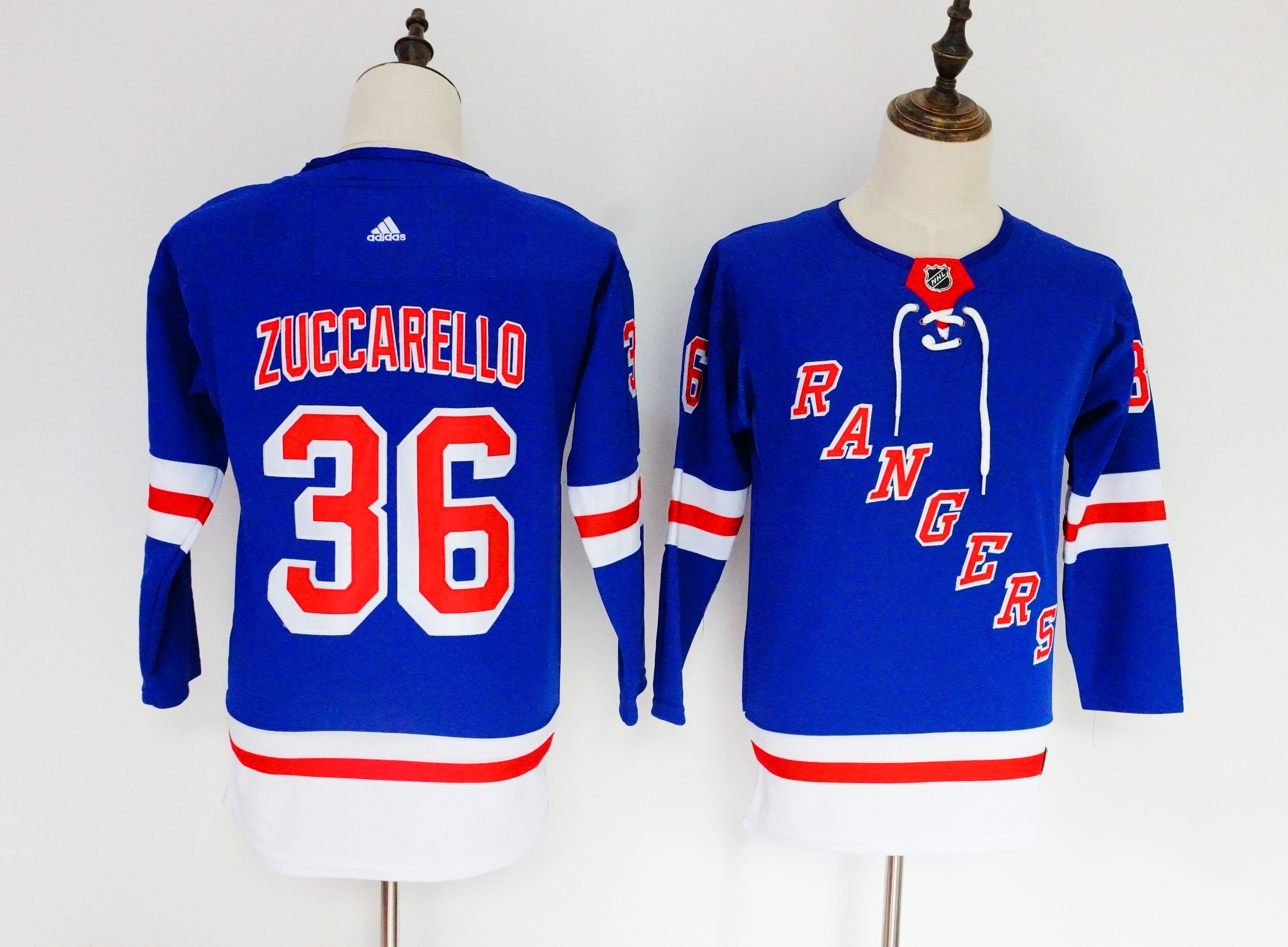 Women New York Rangers 36 Zuccarello Blue Hockey Stitched Adidas NHL Jerseys